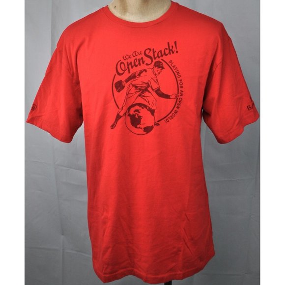 Open Stack Boston 2017 Baseball Volcom Retro T-Shirt XL Mens Red Cloud Computing - Picture 3 of 7